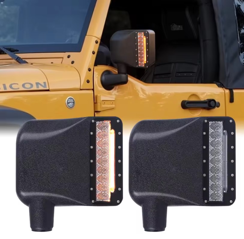 სარკის WRANGLER 2007-2017 ხუფი ლედ განათებით (კომპლექტი)